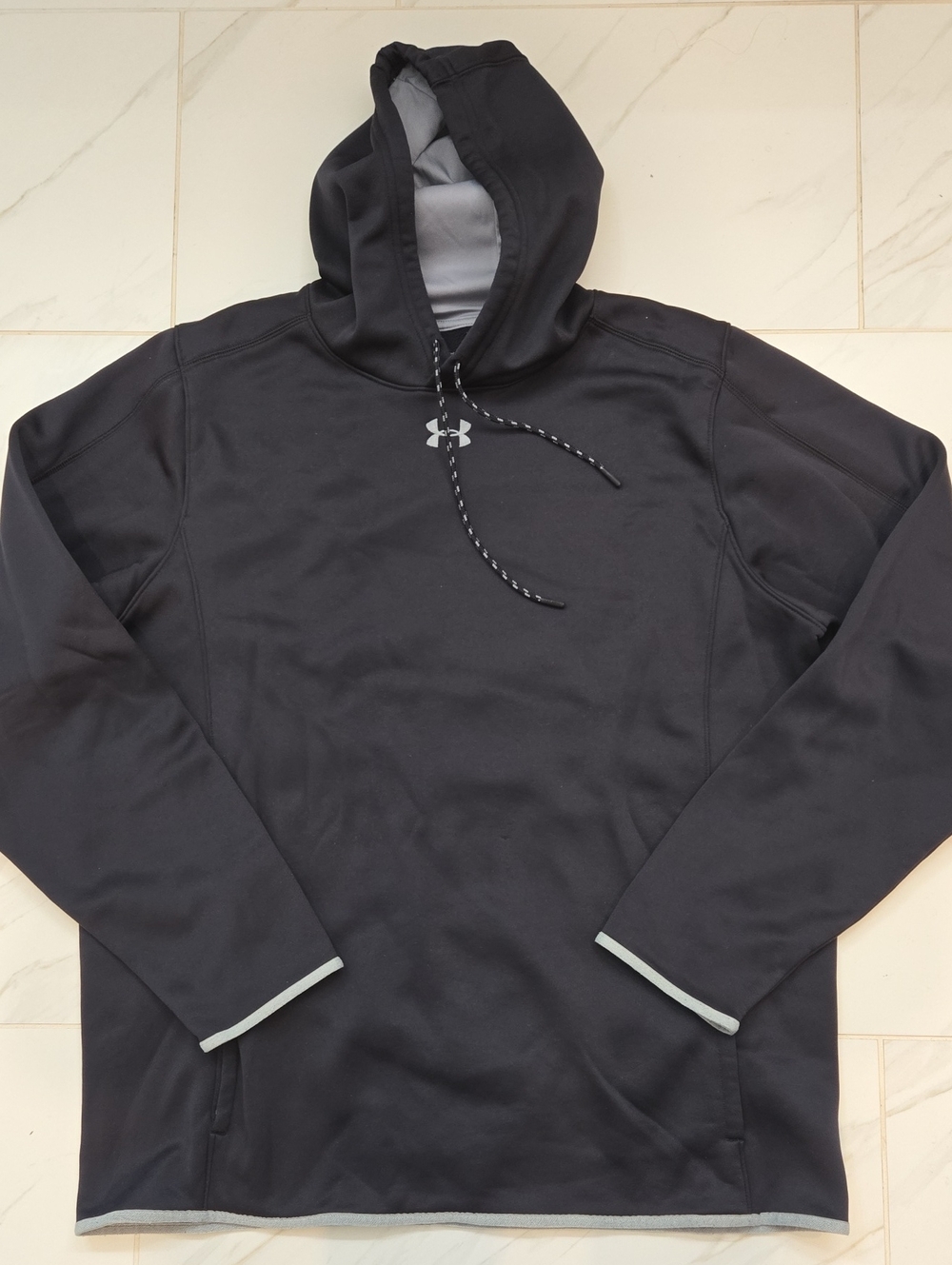 Under Armour Black Performance Hooded Pullover with Reflective Logo